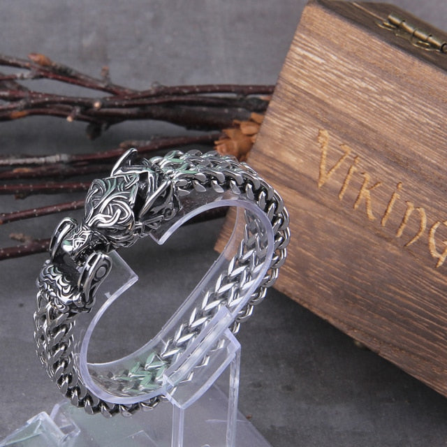 Viking Punk Bracelet in Silver