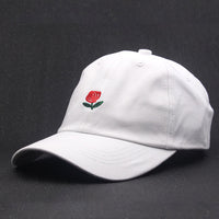 Thumbnail for Rose Dad Hat - White