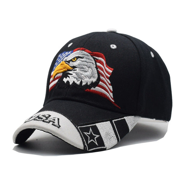 USA Eagle Baseball Cap - Black Military
