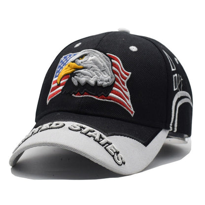 USA Eagle Baseball Cap - All Black